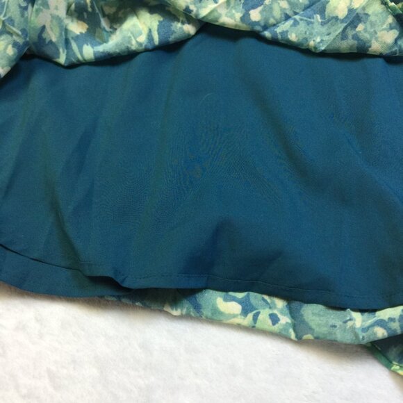 Chelsea 28 Pleated Midi Sundress Size XS Woman's Green Teal Becca Floral V-neck - Picture 5 of 16